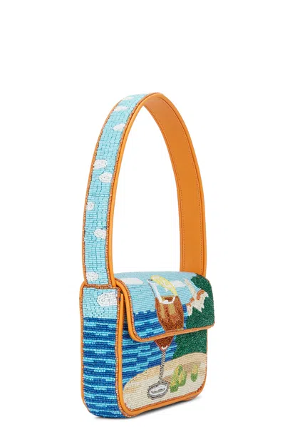 Staud Tommy Beaded Shoulder Bag In Red