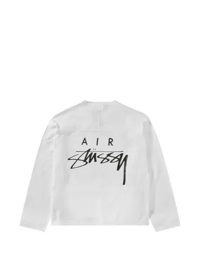 Nike 로고 태그 크루 넥 스웨터 In White