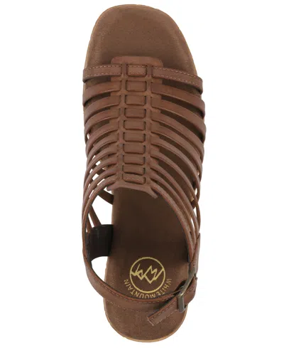 White Mountain Barbea Platform Sandal In Brown