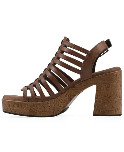 White Mountain Barbea Platform Sandal In Brown