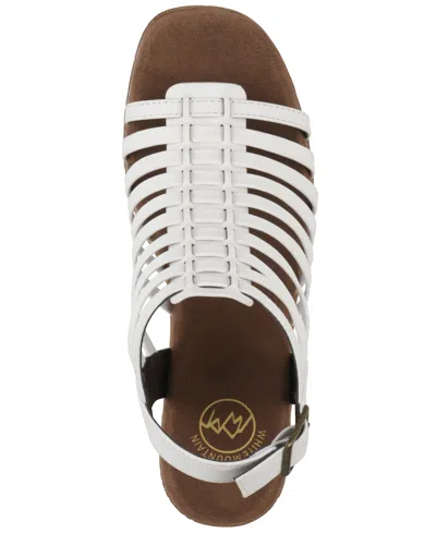 White Mountain Barbea Platform Sandal In White
