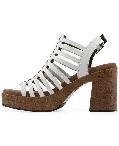 White Mountain Barbea Platform Sandal In White