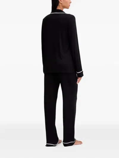 Dkny 긴소매 파이프 파자마 In Black