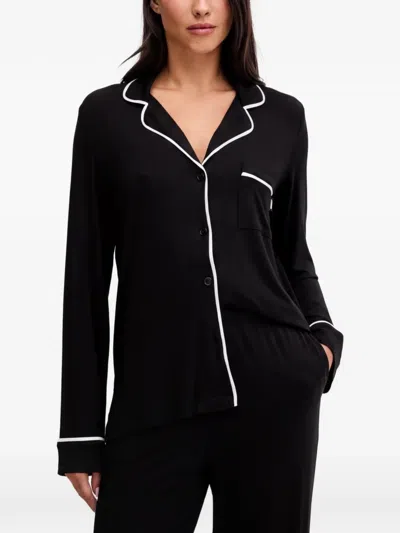 Dkny 긴소매 파이프 파자마 In Black