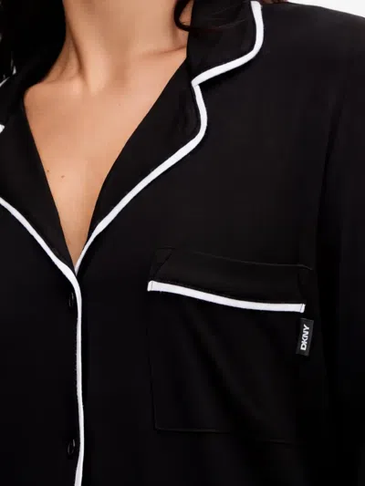 Dkny 긴소매 파이프 파자마 In Black