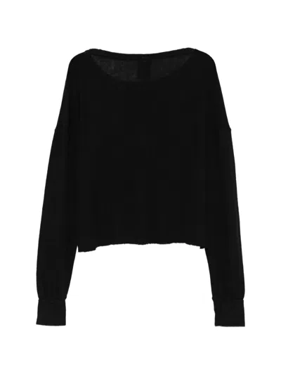 Thom Krom 언피니시드 에지 스웨터 In Black