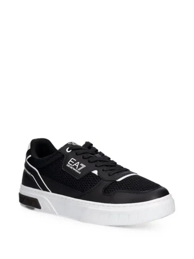 Ea7 Mesh-panelled Logo-print Sneakers In Multi