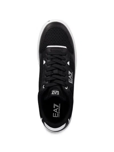 Ea7 Mesh-panelled Logo-print Sneakers In Multi