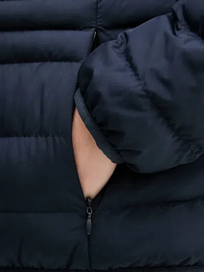 Ea7 Logo-print Padded Jacket In Blue