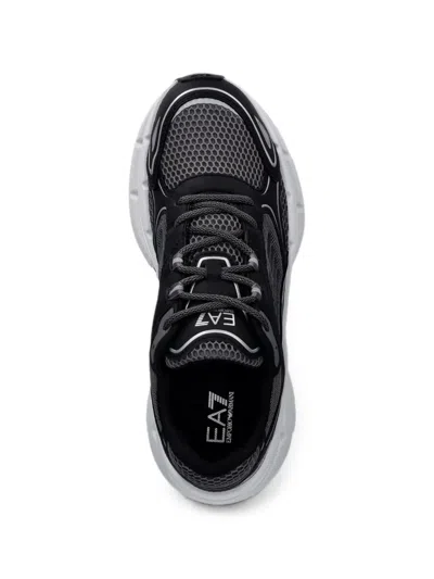 Ea7 Logo-print Mesh Sneakers In Multi
