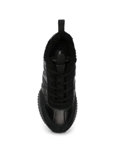 Sergio Moretti Firenze 시어링 안감 패널 스니커즈 In Black