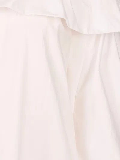 Msgm Off-shoulder Ruffled Blouse In White