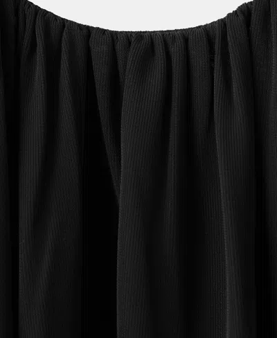 Mango Balloon Effect Halter Bodysuit In Black