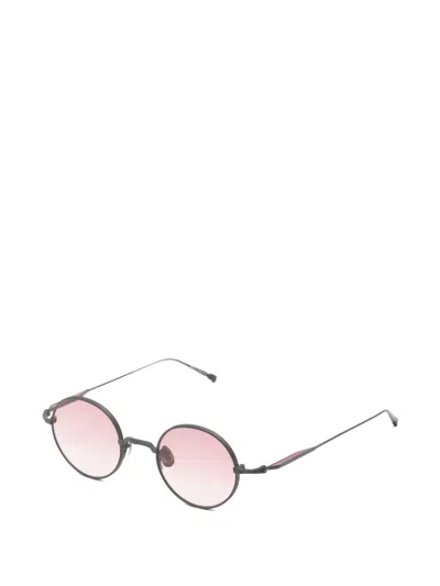 Matsuda Round-frame Engraved Sunglasses In Pink