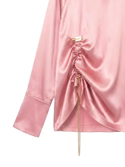 Danamè 주름 체인 디테일 탑 In Pink