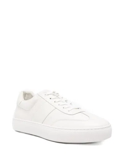 Sergio Moretti Firenze 페블 솔 레이스업 스니커즈 In White