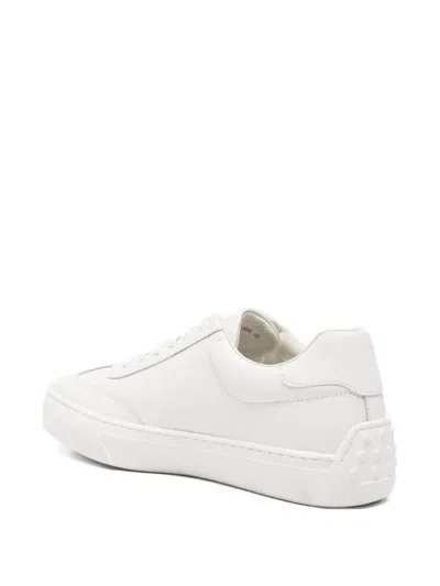 Sergio Moretti Firenze 페블 솔 레이스업 스니커즈 In White
