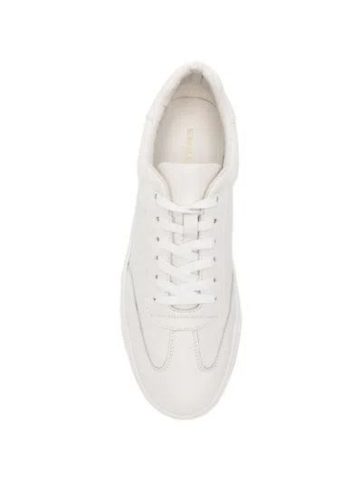 Sergio Moretti Firenze 페블 솔 레이스업 스니커즈 In White