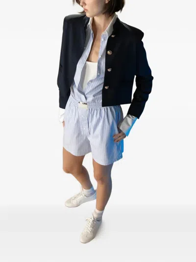 A Line Monroe Cropped Jacket In Blue
