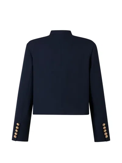 A Line Monroe Cropped Jacket In Blue