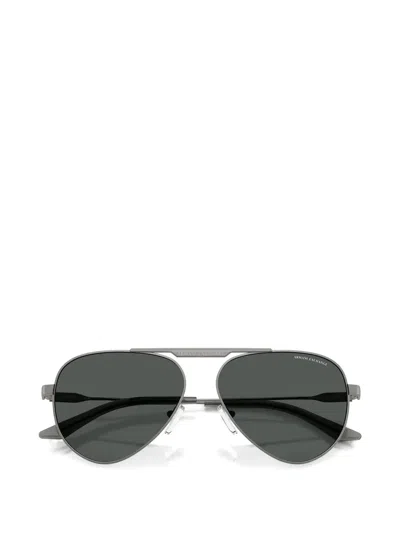Armani Exchange Pilot-frame Double-bridge Sunglasses