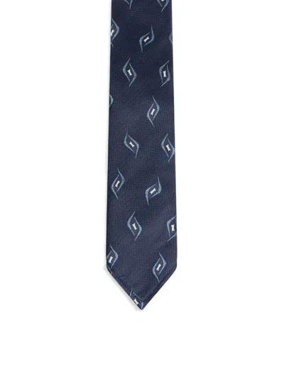 Dsquared2 Geometric-print Tie In Blue