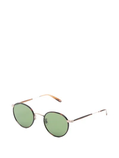 Garrett Leight 윌슨 라운드 프레임 선글라스 In Green
