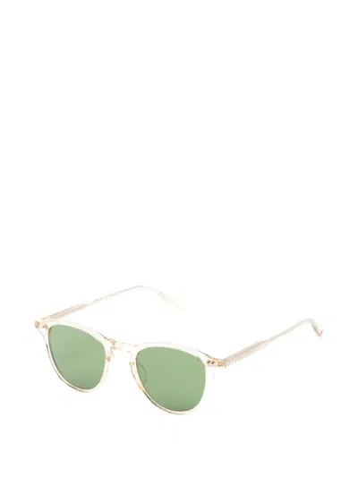 Garrett Leight 햄튼 라운드 프레임 선글라스 In Green