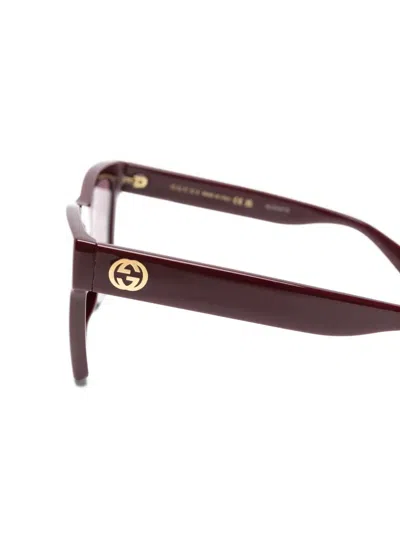 Gucci Interlocking G Square-frame Sunglasses In Brown