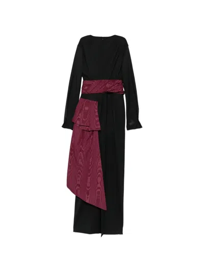 Rochas 긴소매 맥시 드레스 In Black