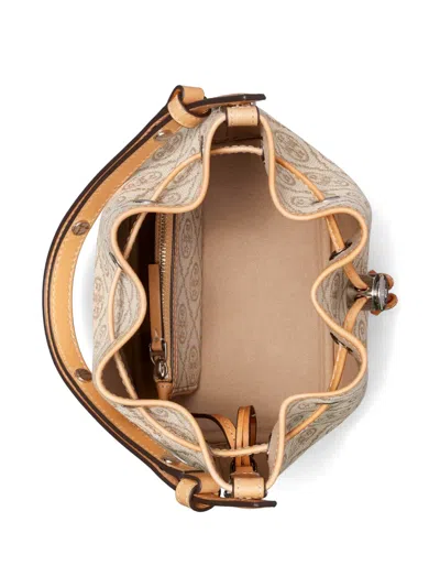 Tory Burch T 모노그램 버킷 백 In Neutral