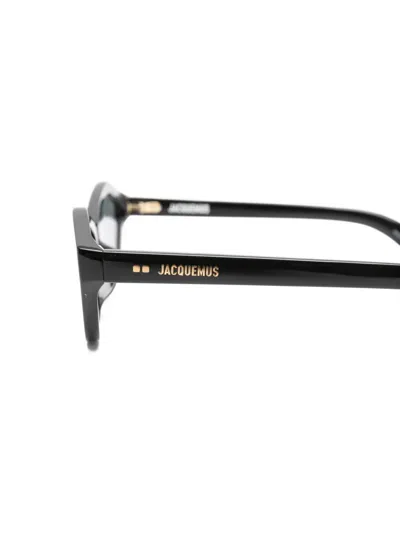 Jacquemus Geometric-frame Sunglasses In Black