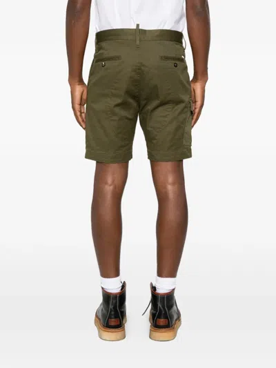 Dsquared2 Multi-pocket Cargo Shorts In Green