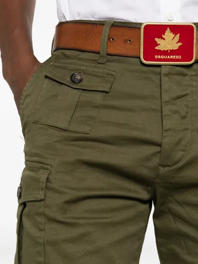 Dsquared2 Multi-pocket Cargo Shorts In Green