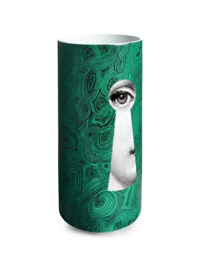 SERRATURA SU MALACHITE 中号圆柱形花瓶
