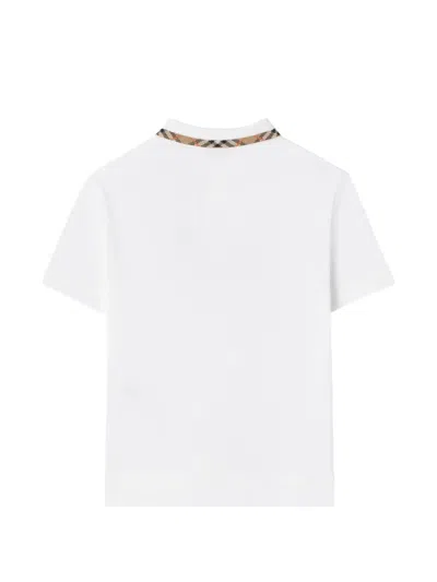 Burberry Polo Shirt Kids Color Beige In White