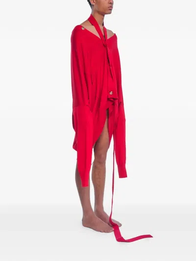 Rot 아이코닉 코트 오버사이즈 가디건 In Red