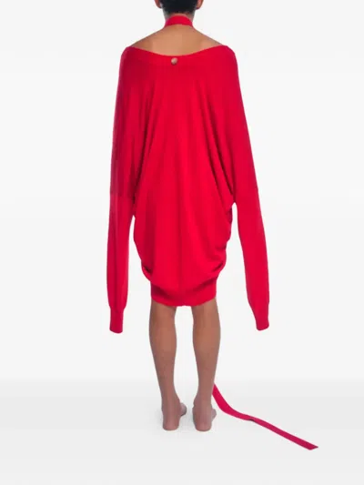 Rot 아이코닉 코트 오버사이즈 가디건 In Red