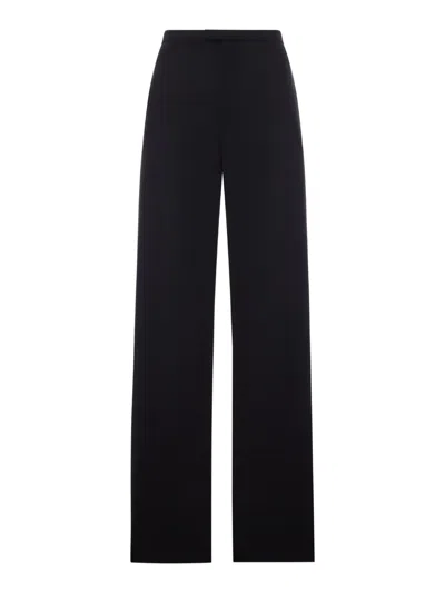 Gucci Stretch Wool Blend High Waist Trousers In Black