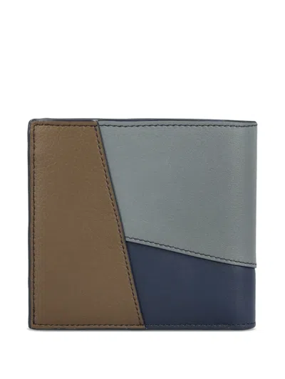 Loewe Puzzle Leather Wallet In Multi