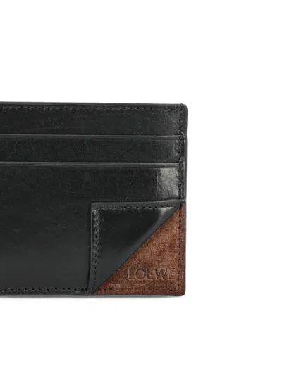 Loewe Switch Logo-debossed Leather Card Holder In Black