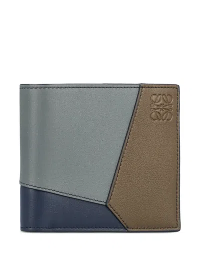 Loewe Puzzle Leather Wallet In Multi