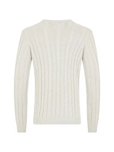 Fedeli Cable-knit Sweater In White