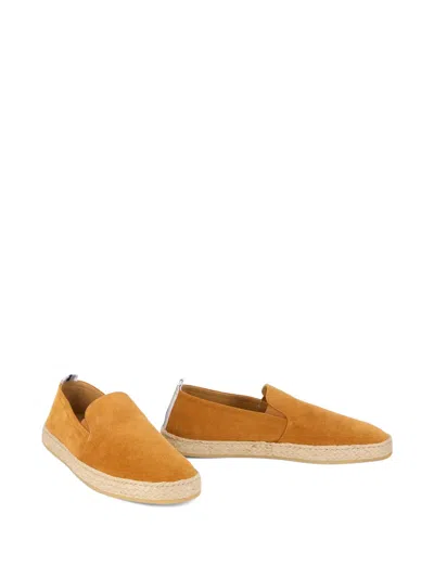 Fedeli Man Espadrilles Camel Size 7 Leather In Brown