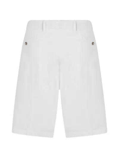 Fedeli Belt-loop Bermuda Shorts In White
