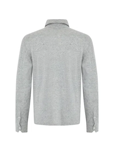 Fedeli Knit Button-up Sweater In White