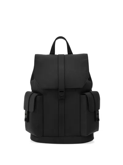Ferragamo Leather Backpack In Black