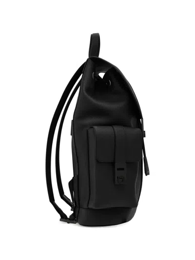 Ferragamo Leather Backpack In Black