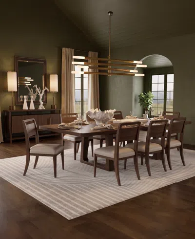 Macy's Amelie Rectangular 9-piece Wood Dining Set (table And 8 Wood Chairs)