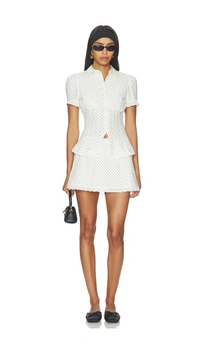 Weworewhat Pull On Mini Skirt In White